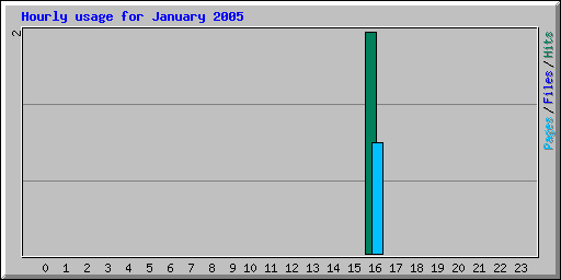 Hourly usage for January 2005