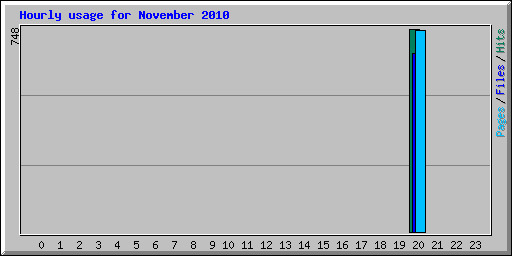 Hourly usage for November 2010