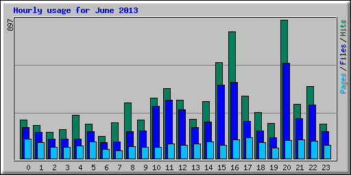 Hourly usage for June 2013