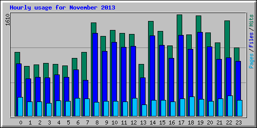 Hourly usage for November 2013