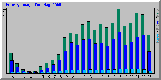 Hourly usage for May 2006