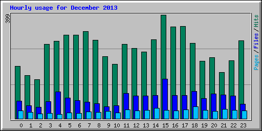 Hourly usage for December 2013