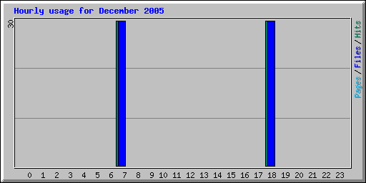 Hourly usage for December 2005