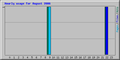 Hourly usage for August 2006