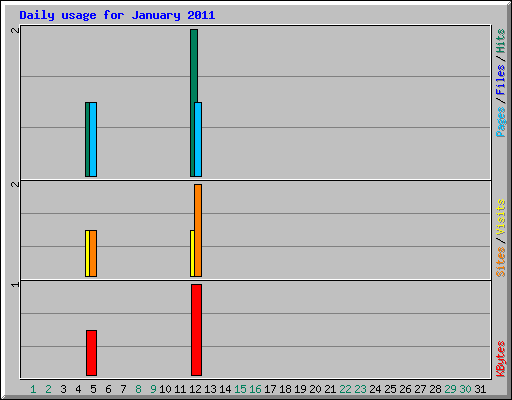 Daily usage for January 2011